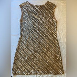 Gold Sequin Mini Dress